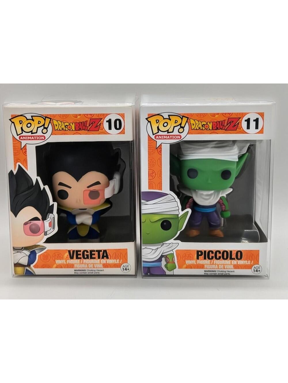 Funko Pop! Anime Dragon Ball Z Piccolo #11 & Vegeta #10 Vinyl Figure + Protector